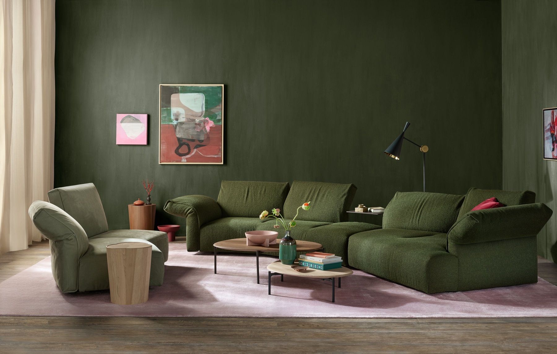 Molamisa vrijstaande tweezitsbank van Walter Knoll