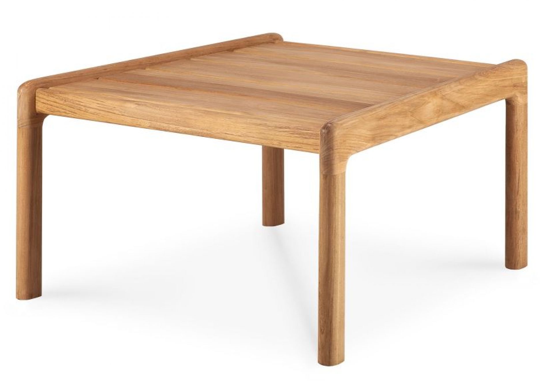 Jack Beistelltisch aus Teakholz von Ethnicraft, quadratischer Outdoor Tisch mit warmer Holzoptik.