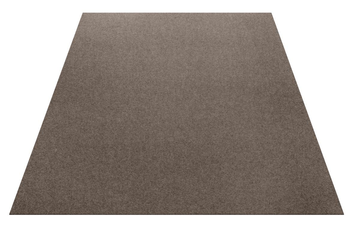 Rechteckiger, brauner Teppich von HEY-SIGN aus Filz, ideal für Wohnzimmer und Schlafzimmer.