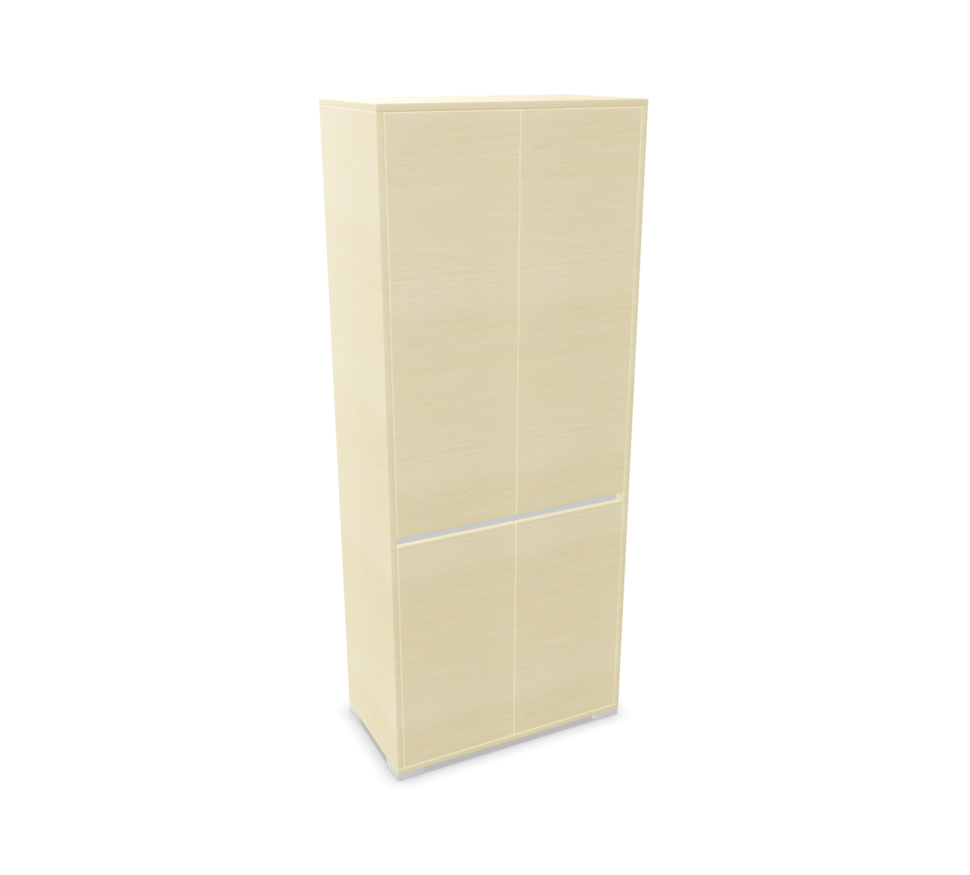 Beiger Select Drehtürenschrank von Palmberg, hoch, für Büro und Ordner, vier Türen.