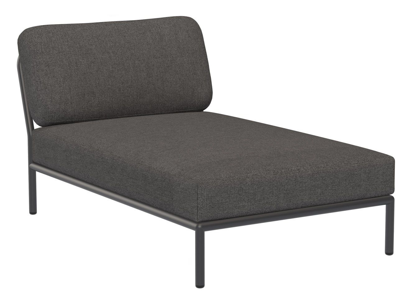 Houe Level Chaiselongue Outdoor Sessel in Grau mit minimalistischem Design für Garten und Terrasse.