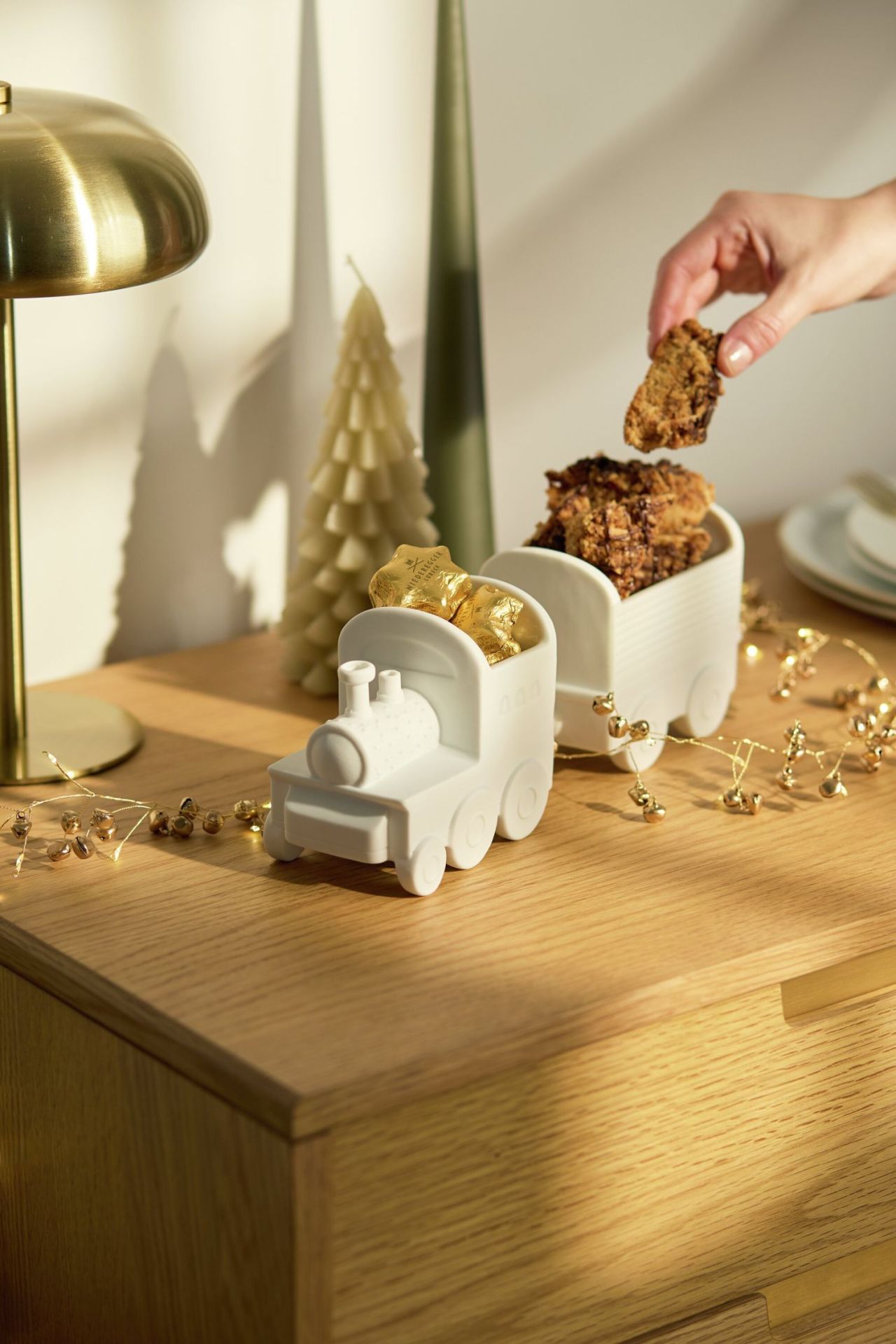 Kersttreinset, kommenset, wielen