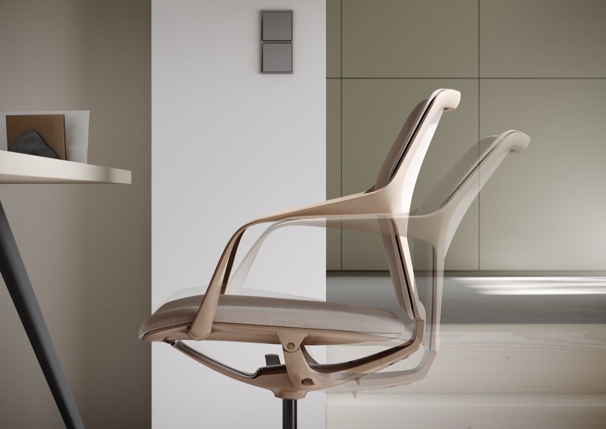 Ray Work Bürodrehstuhl von Brunner, ergonomischer Bürostuhl mit Armlehnen und verstellbarer Rückenlehne für komfortables Sitzen.