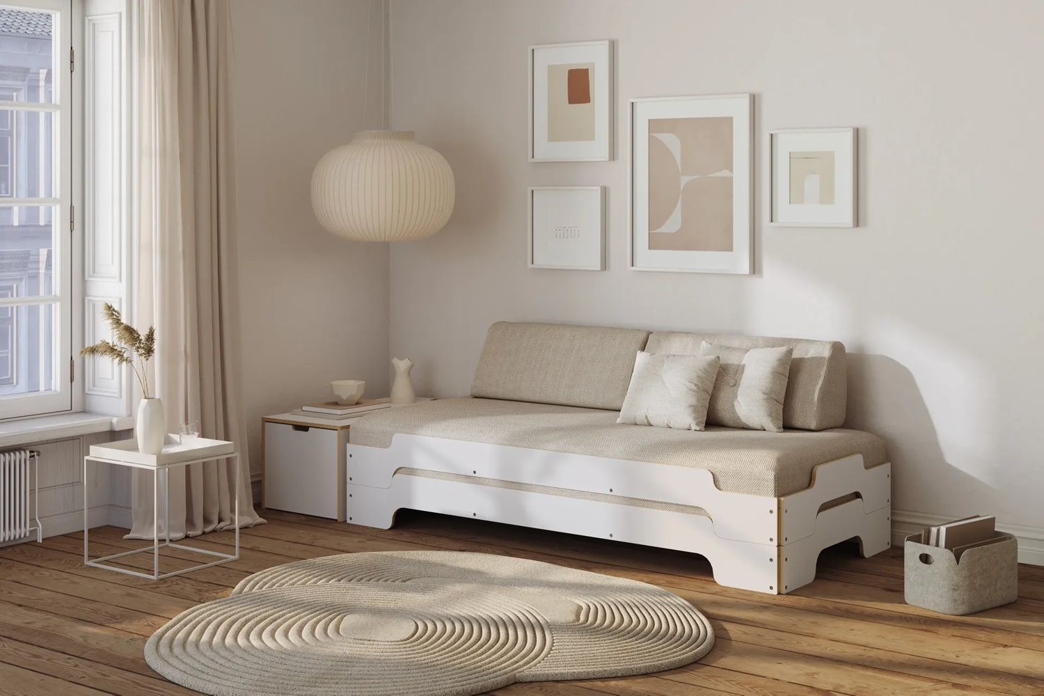 Afgerond rugkussen voor stapelbare ligstoel Müller Small Living