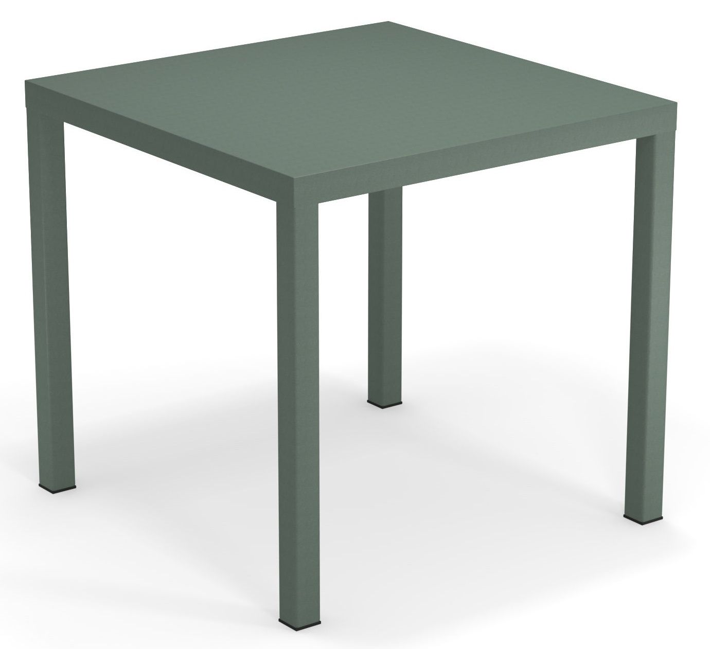 Quadratischer, grüner Nova Tisch von Emu für den Außenbereich, minimalistisches Design.
