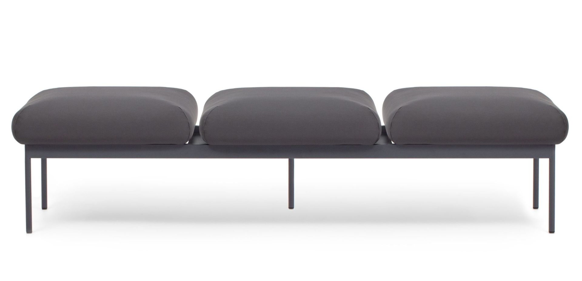 fora_care Bank Bejot FC S 300 in Grau, moderne Sitzbank für Wartebereiche und Lounges.