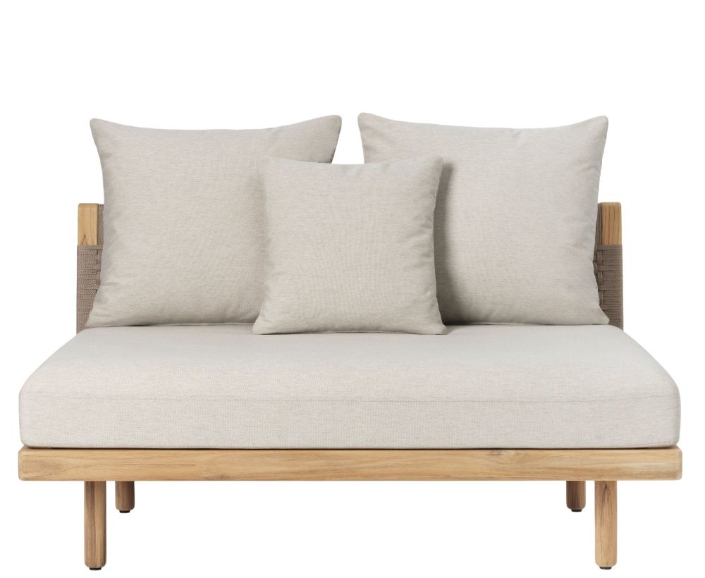 E500 Embrace Sofa Modul von Carl Hansen & Søn: Outdoor Lounge Möbel mit Kissen.
