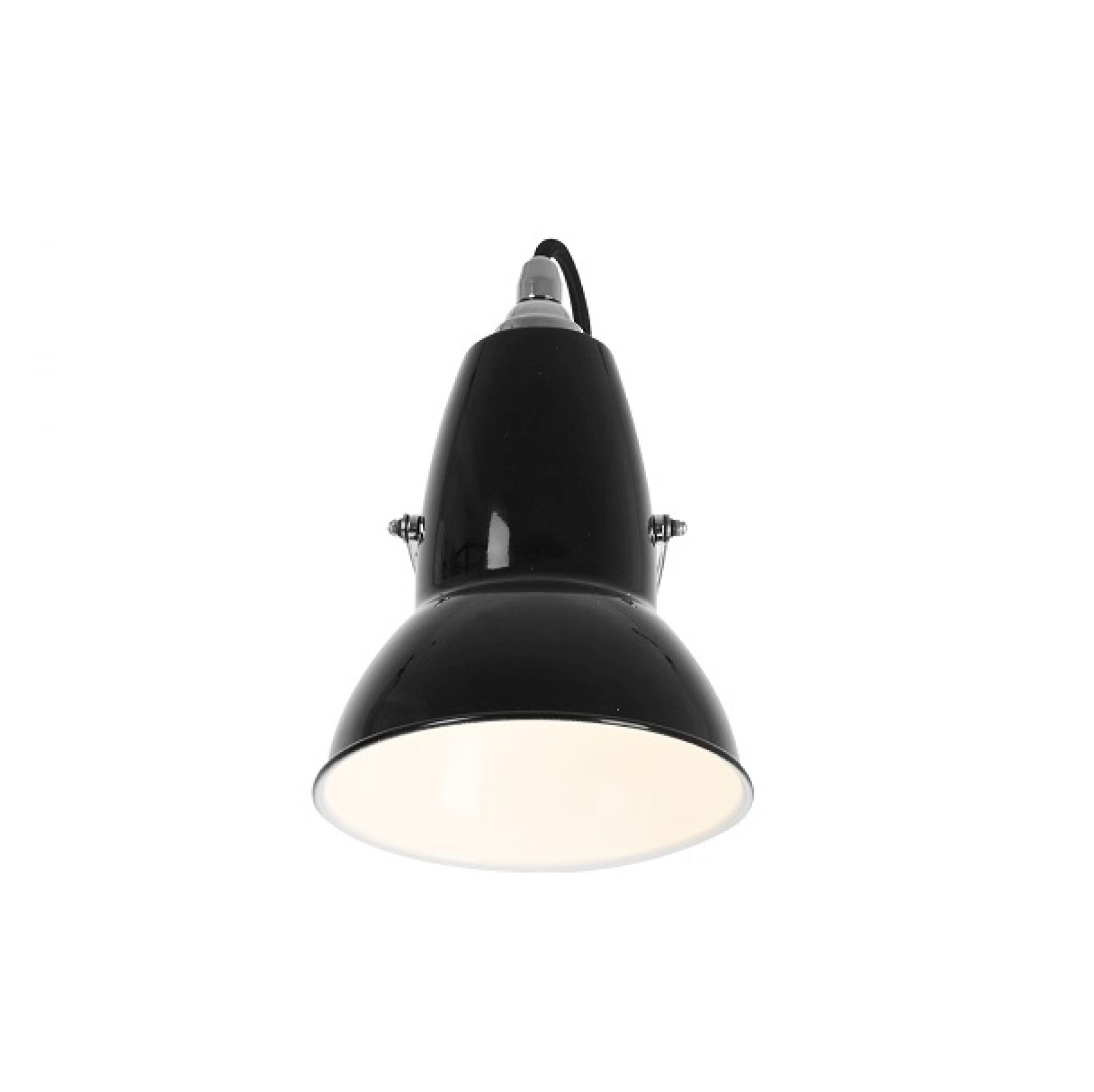 Schwarze Anglepoise Wandleuchte Original 1227 Mini, flexible Innenbeleuchtung für Wandmontage.
