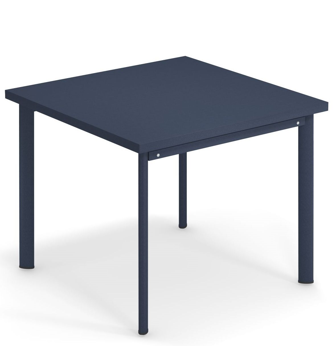 Blauer, quadratischer Star Tisch von Emu für den Außenbereich, ideal für Garten und Terrasse.