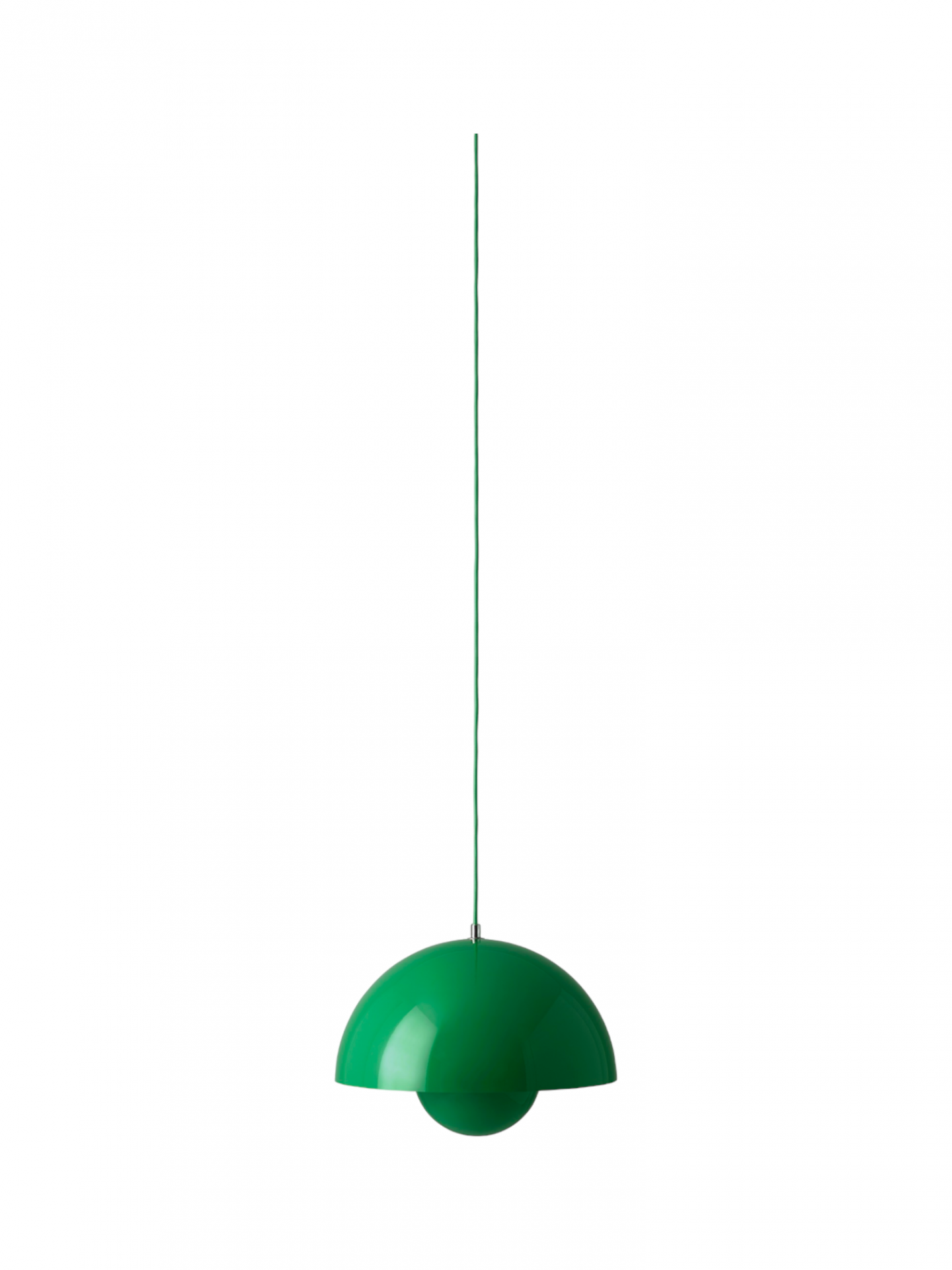 Grüne Flowerpot VP7 Pendelleuchte von AndTradition, moderne Hängelampe für Wohnzimmer und Esszimmer.