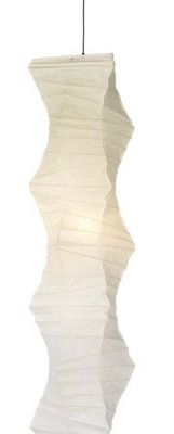 Weiße Akari Hängeleuchte 33N von Vitra aus Papier, moderne japanische Lampe für Wohnzimmer.
