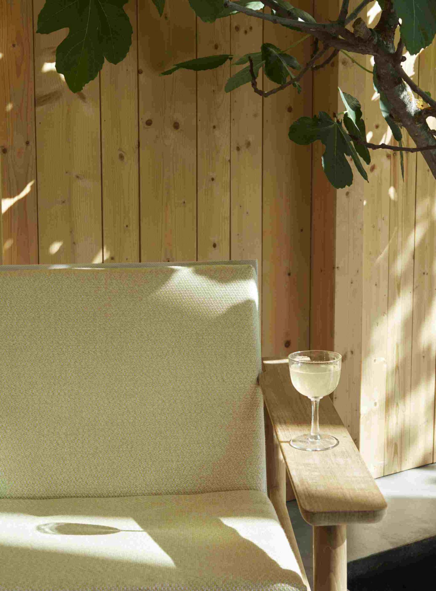 Pelagus Lounge Chair-zitkussen van Skagerak by Fritz Hansen, honinggeel
