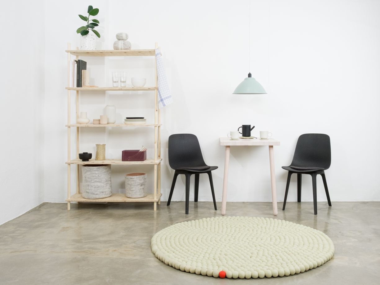 Big One rond viltkleed Ø 300 cm myfelt groenbeige