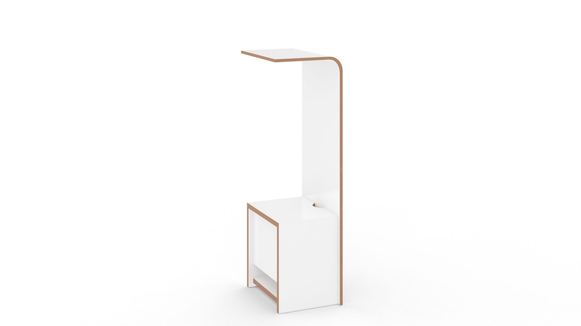 Weißes Fon Regal von Tojo mit Ablagefläche und Stauraum, modernes Design für Wohnzimmer.