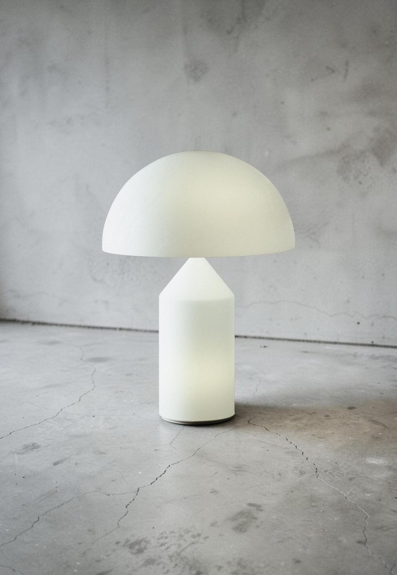 Atollo tafellamp van glas van Oluce