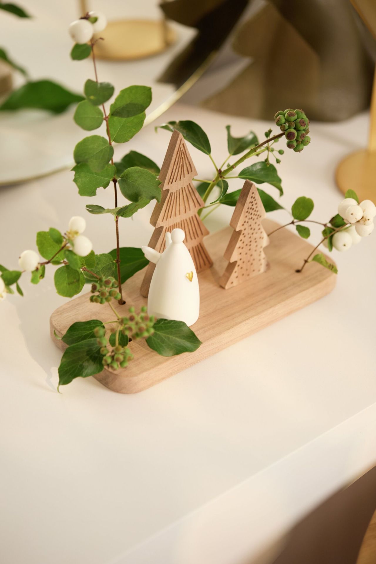 Kersttafereel, engelen, wielen
