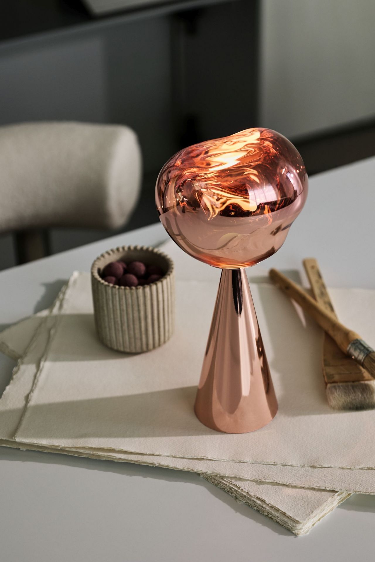Melt draagbare LED-tafellamp ZWART Tom Dixon UNIEK EXEMPLAAR