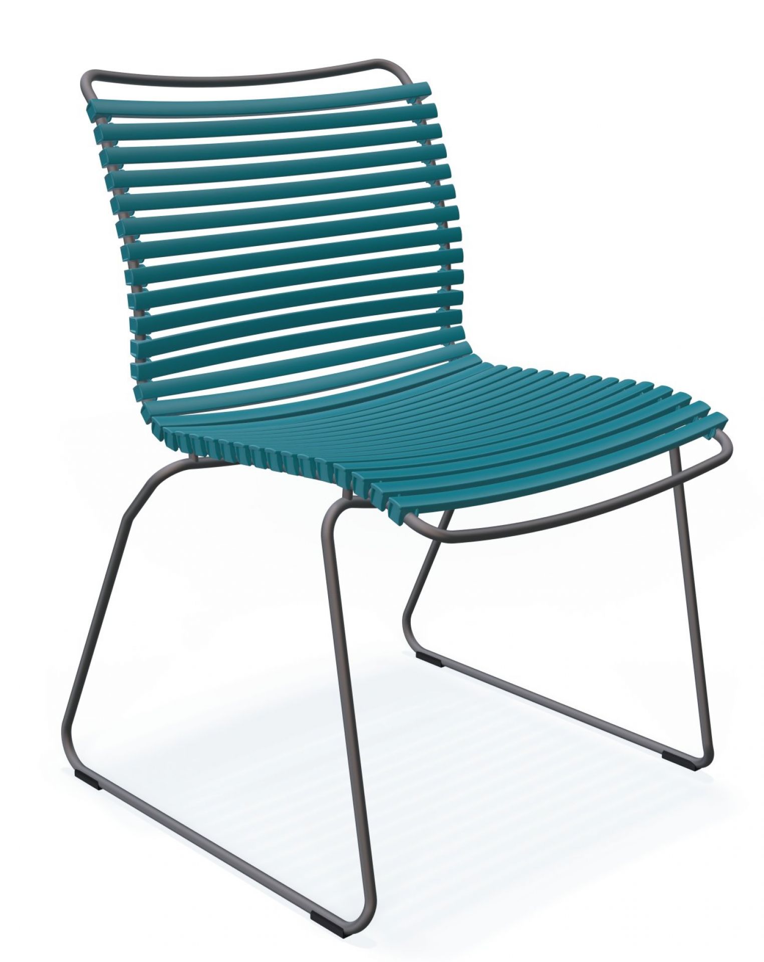 Houe Click Dining Stuhl ohne Armlehne, dunkelblau, für den Garten oder die Terrasse.