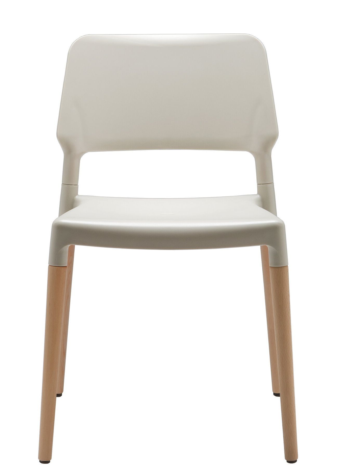 Belloch Stuhl von Santa & Cole: Moderner Indoor Stuhl in Beige mit Holzbeinen.