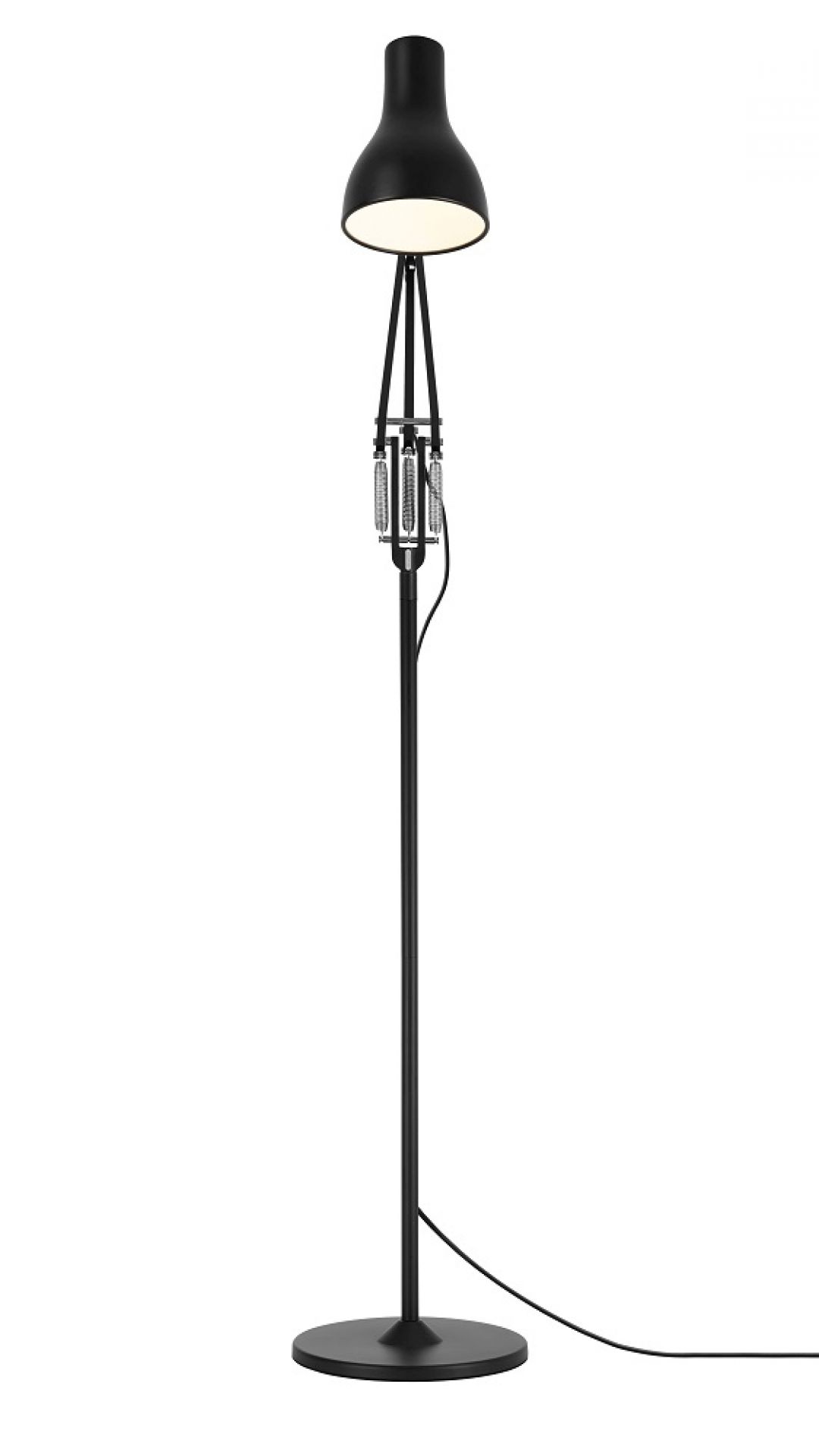 Anglepoise Type 75 Stehleuchte in Schiefergrau: Moderne Bodenleuchte mit verstellbarem Arm und Lampenschirm.