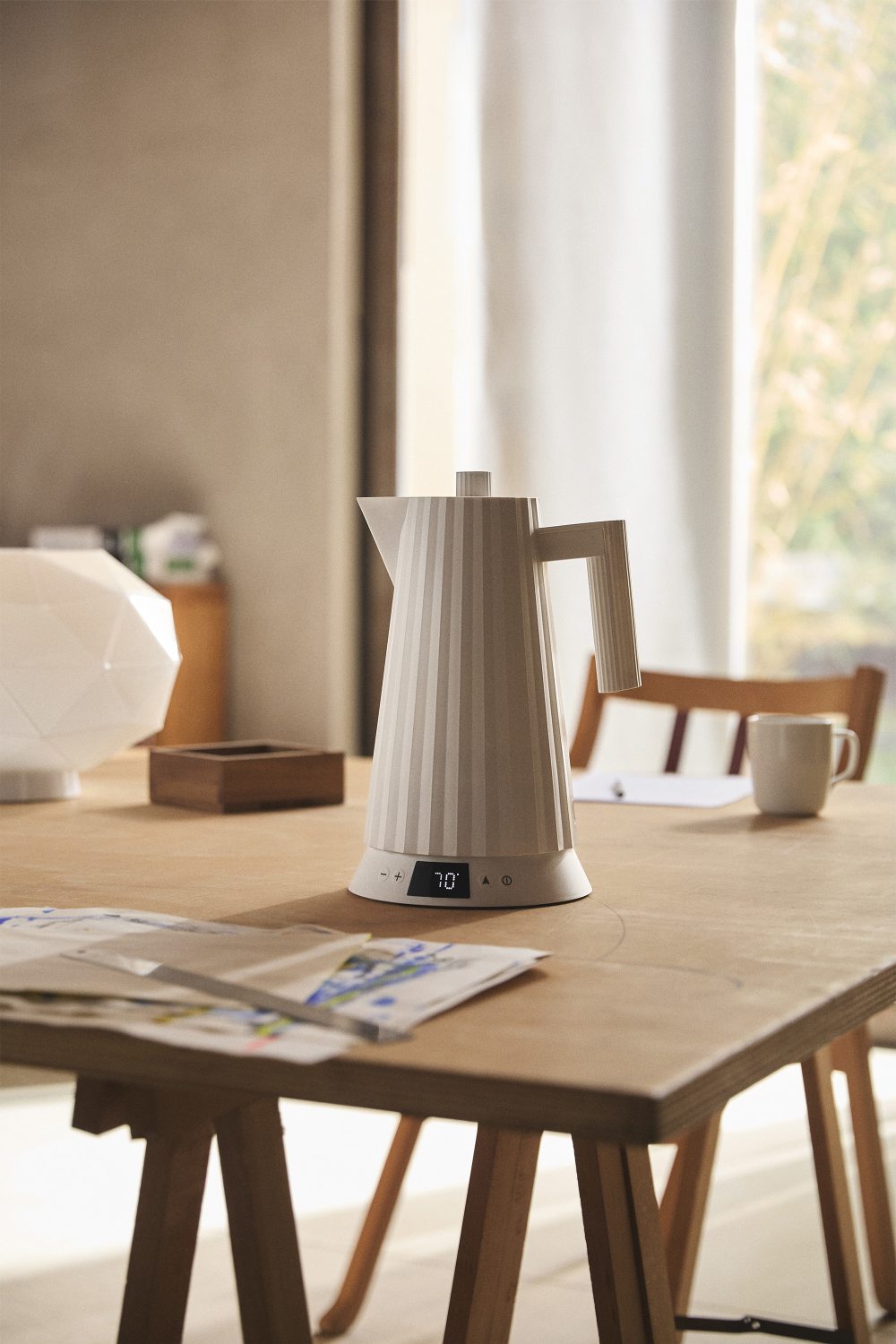 MDL21 Plisse / Plissé waterkoker met temperatuurregeling van Alessi