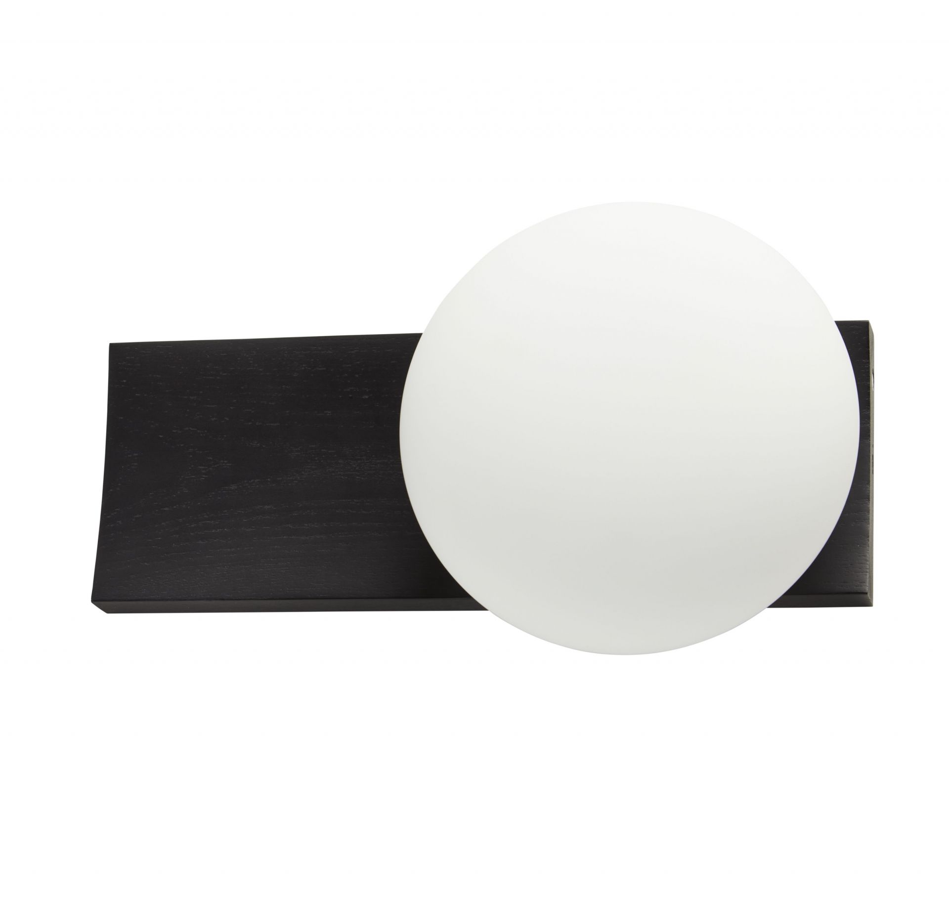 Dew tafel- en wandlamp, essenhout, zwart gelakt, Woud