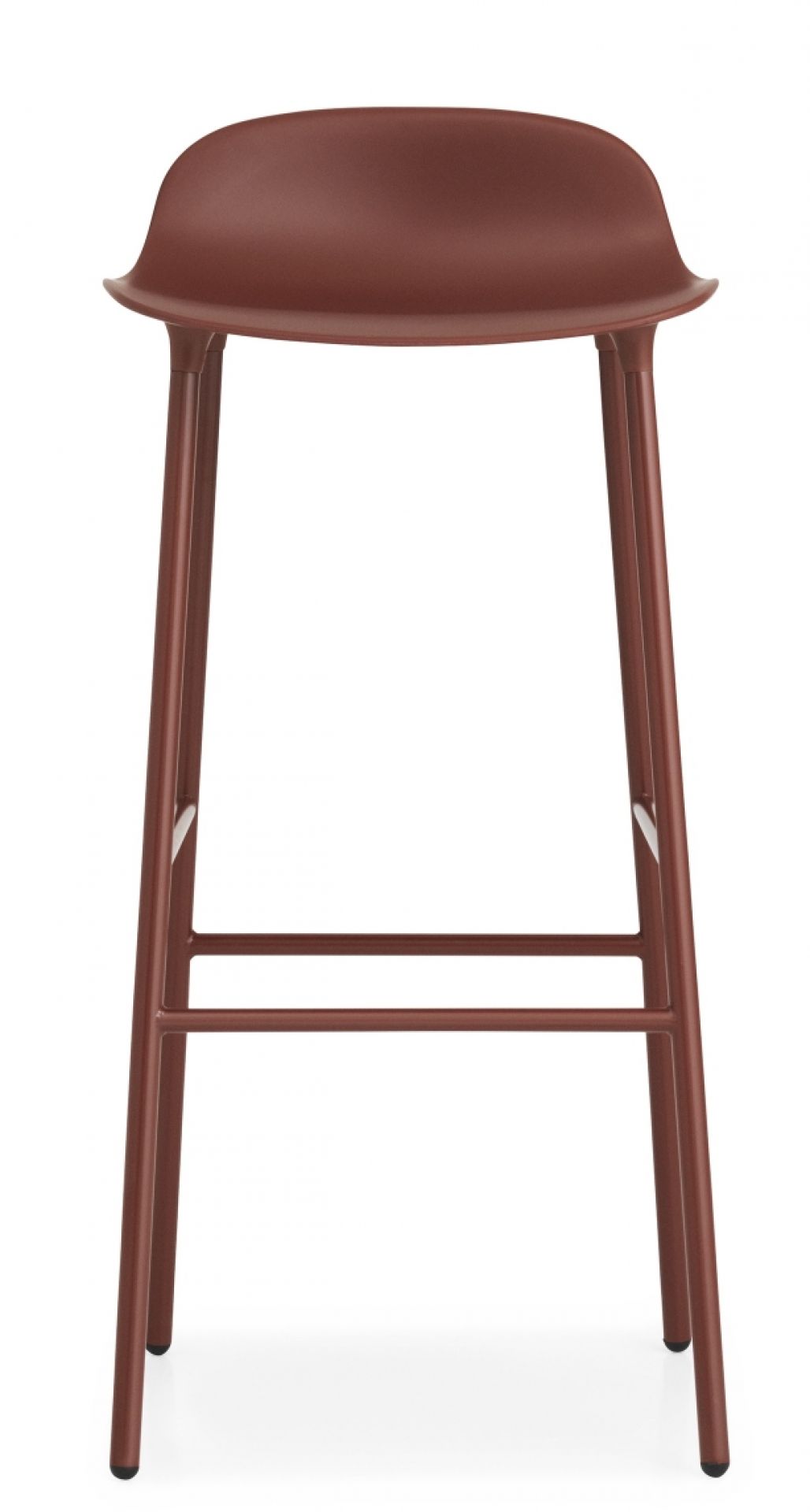 Form Barhocker von Normann Copenhagen, 75 cm hoch, aus Stahl in Braun, modernes Küchendesign.
