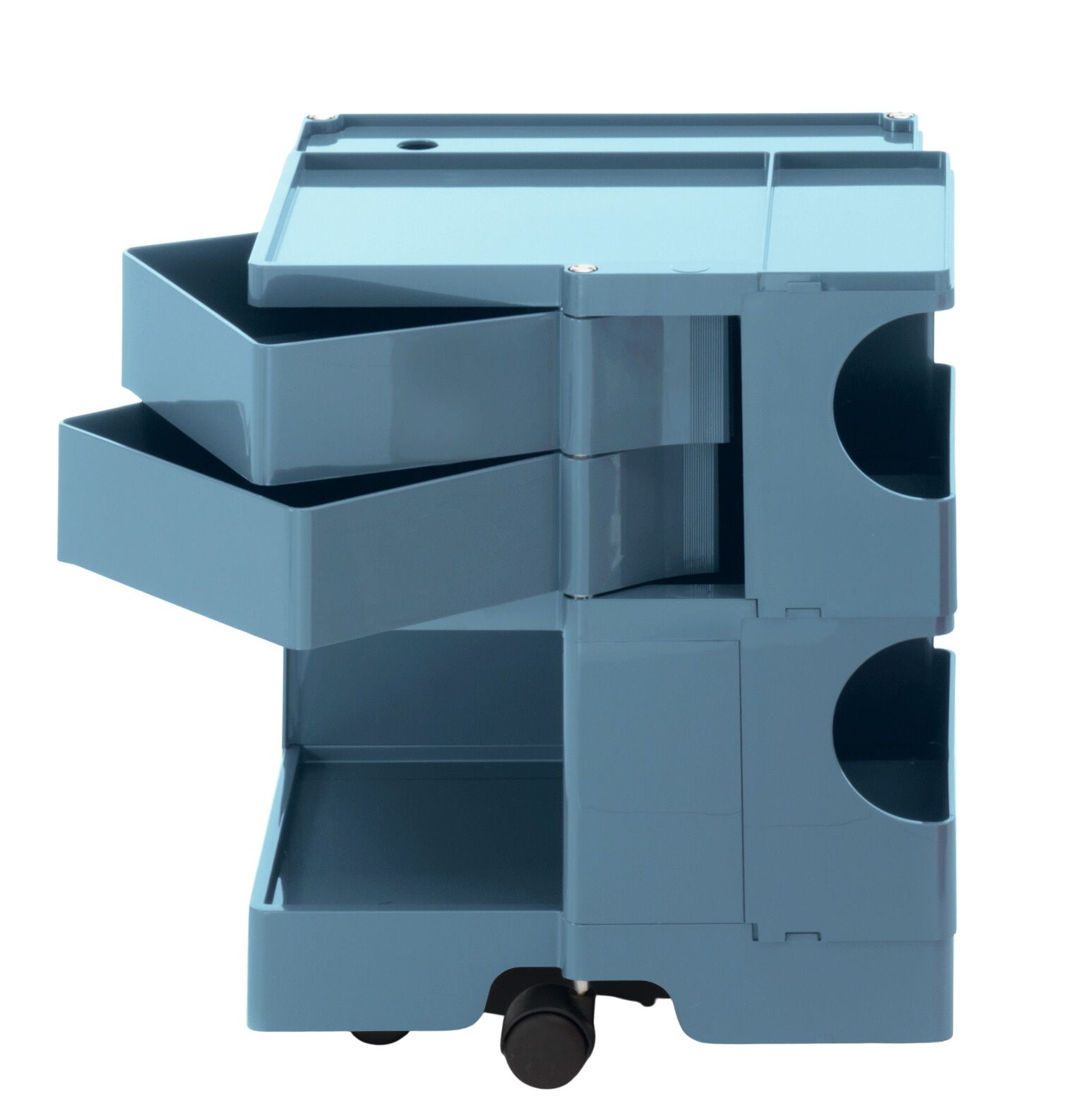 Blauer Boby Rollcontainer mit Schubladen und Ablageflächen, B-Line LIMITED EDITION.