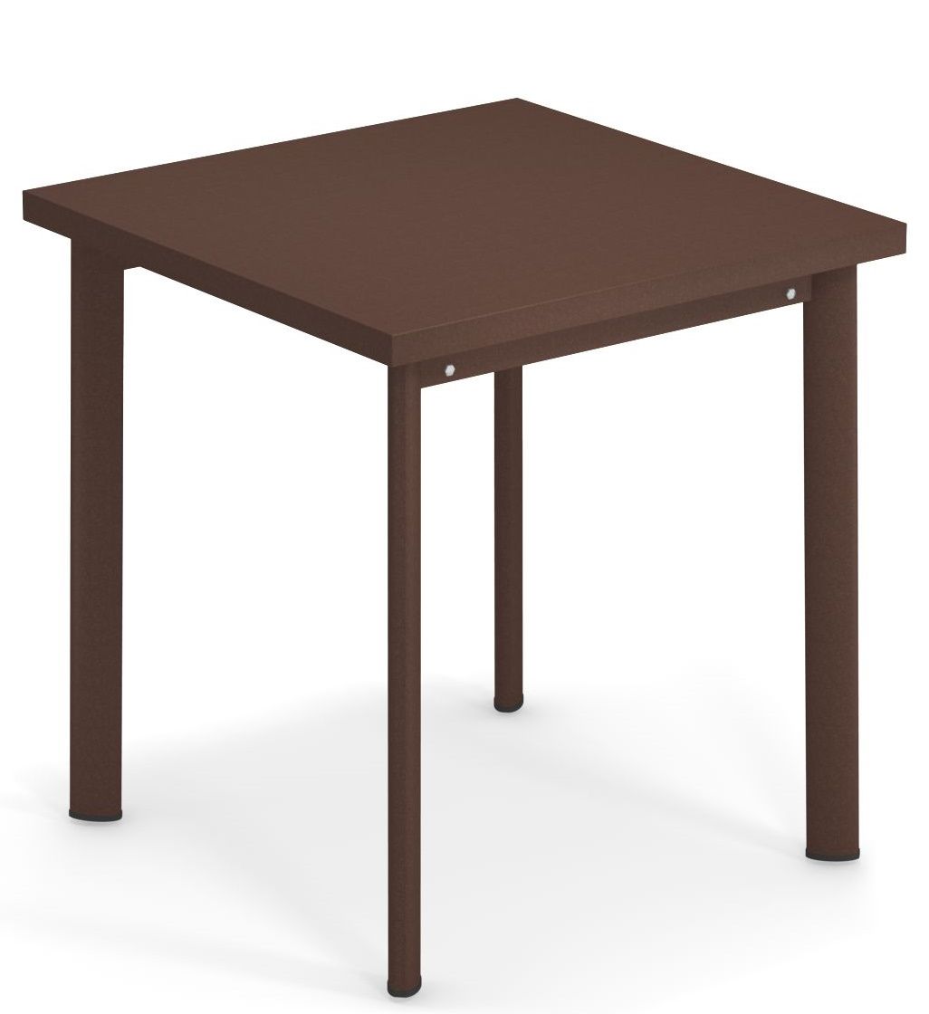 Quadratischer, brauner Star Tisch Outdoor von Emu, ideal für Garten, Terrasse und Balkon.