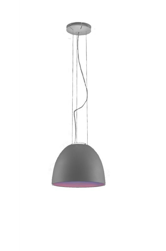 Graue Artemide Nur Mini Pendelleuchte mit indirektem Licht, moderne Hängelampe für Wohnzimmer und Esszimmer.