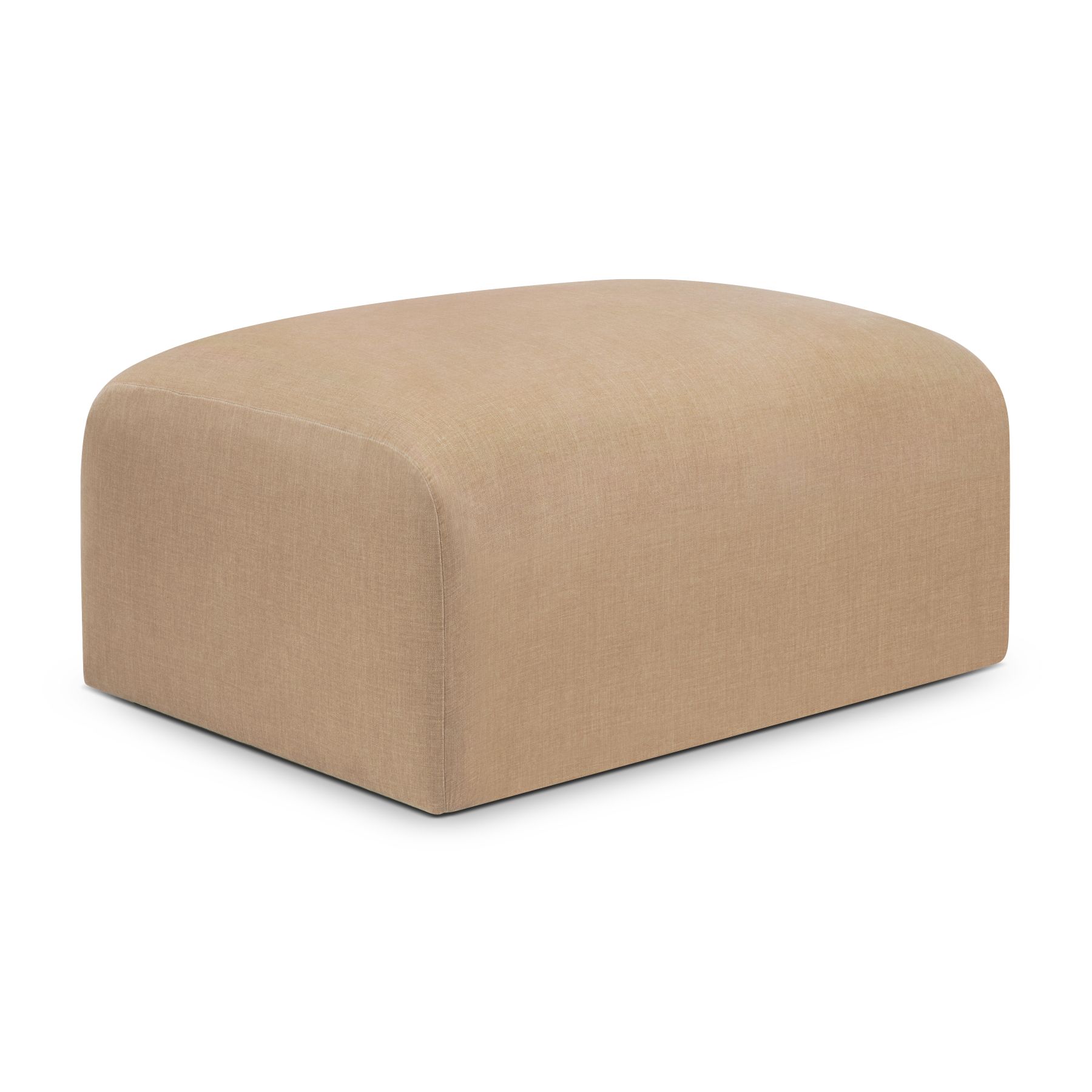 Bulky Polsterhocker in Sepia: Gepolsterter Hocker aus Stoff, ideal als Fußhocker oder Sitzgelegenheit.