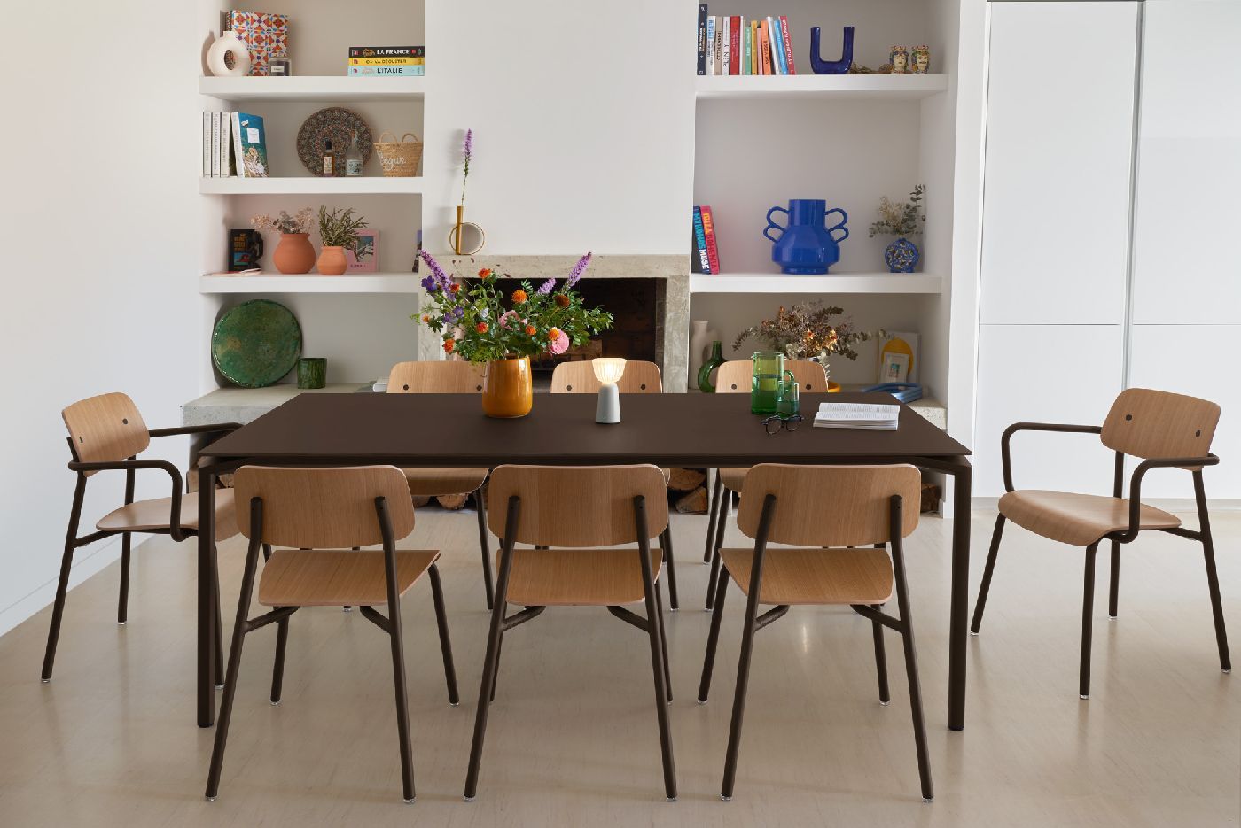 Studie Chair stoel van eikenhout voor binnen, Fermob