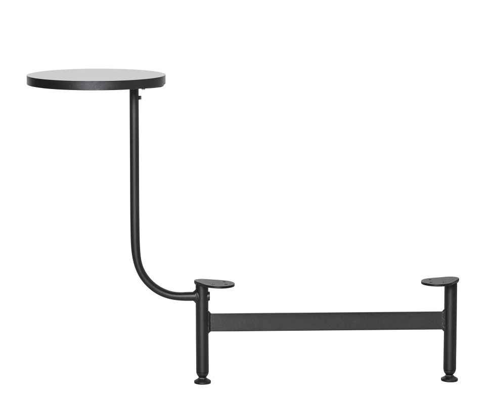 Schwarzes JH1002 Fritz Hansen Plenum Sofa Gestell mit Tisch, ideal für modulare Bürolandschaften.