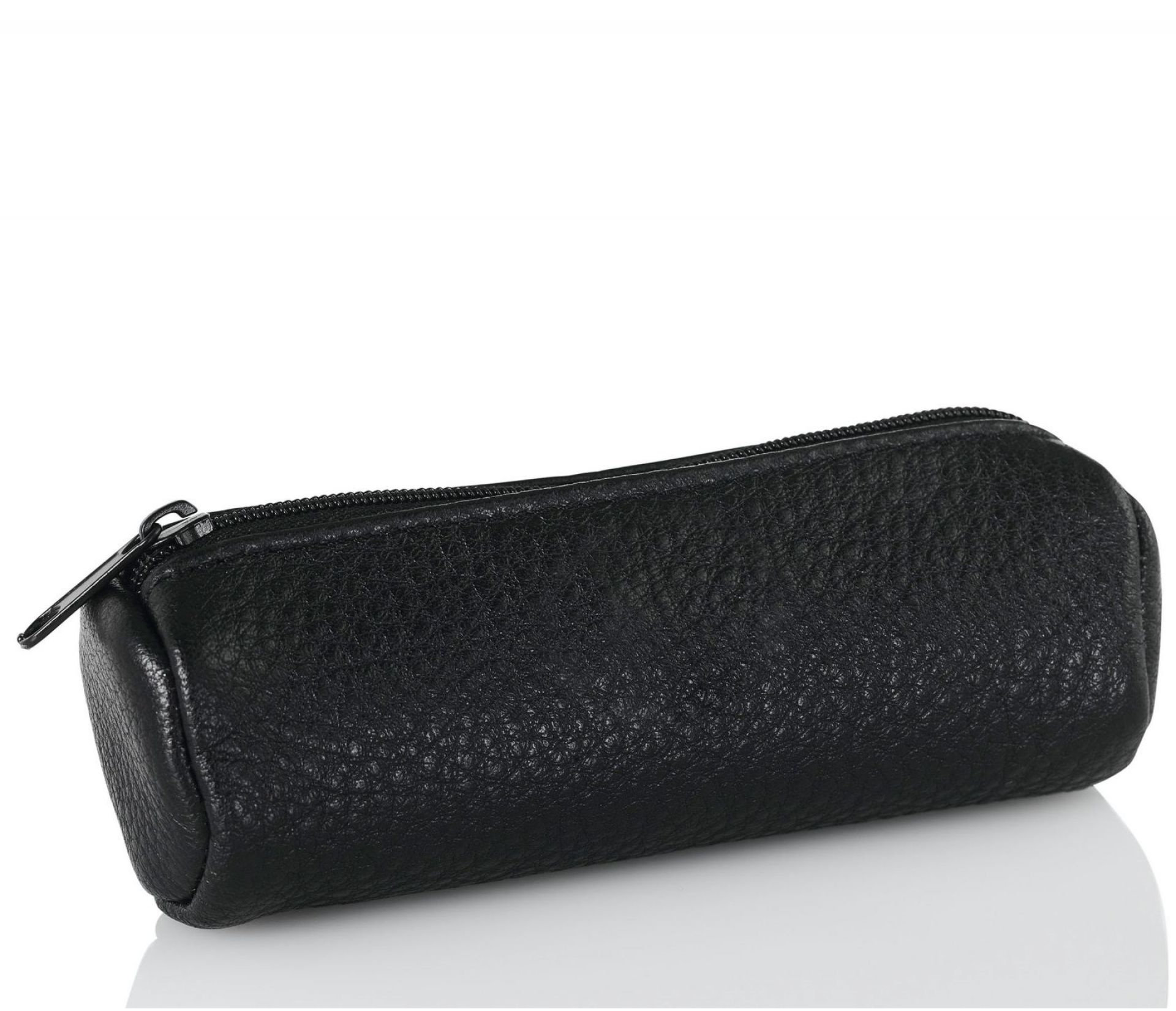 Schwarzes PEKNICK ToGo Set von AdHoc: Etui für Pfeffer- und Salzmühle aus Leder.