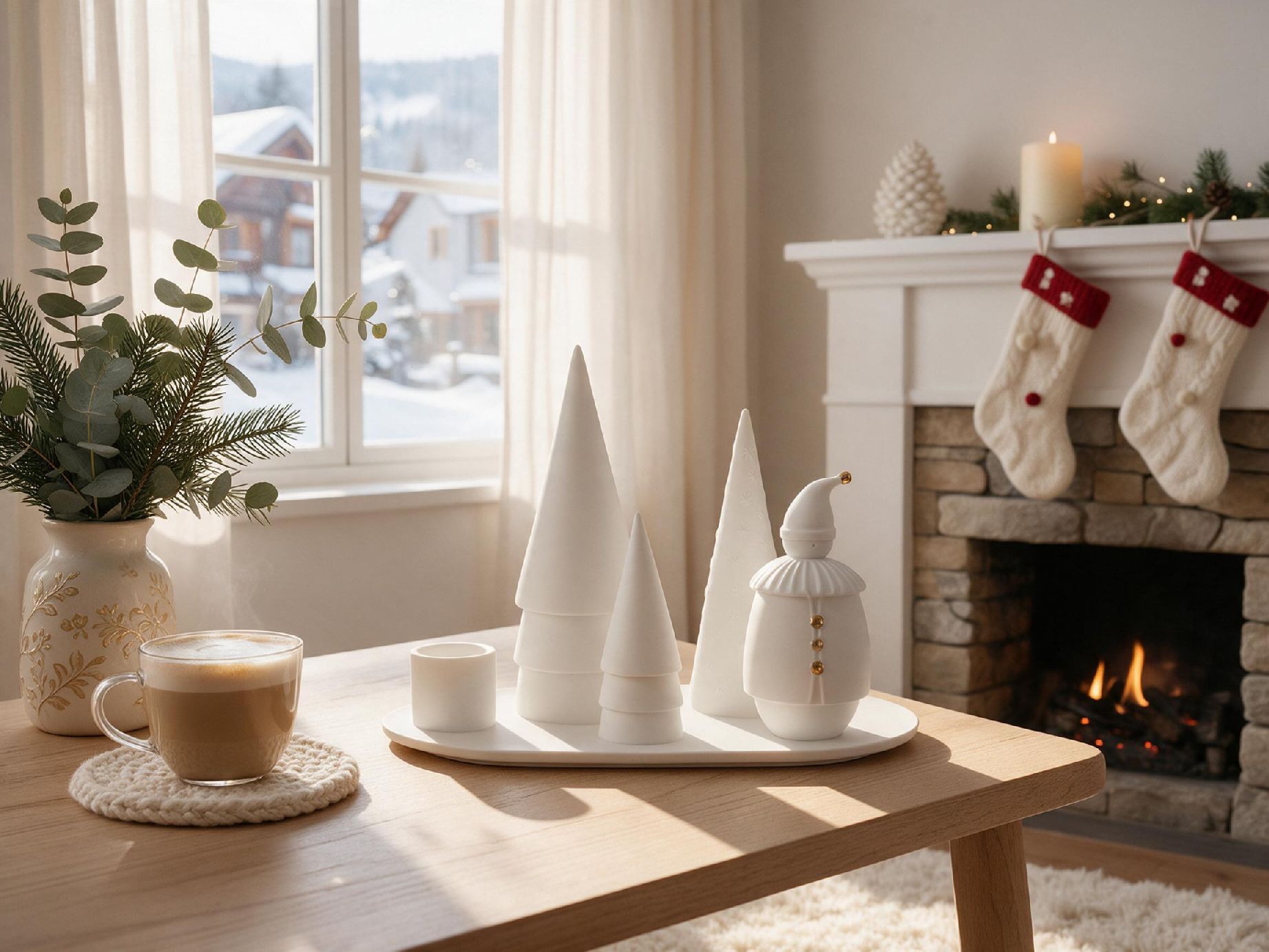 Kandelaar Kerstman met Räder