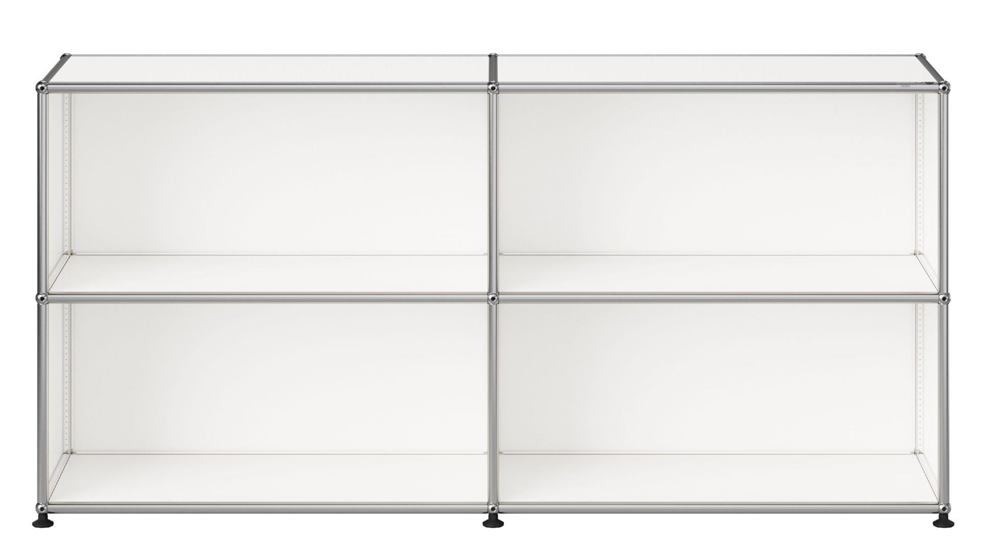 USM Haller dressoir M67 open met vier vakken puur wit
