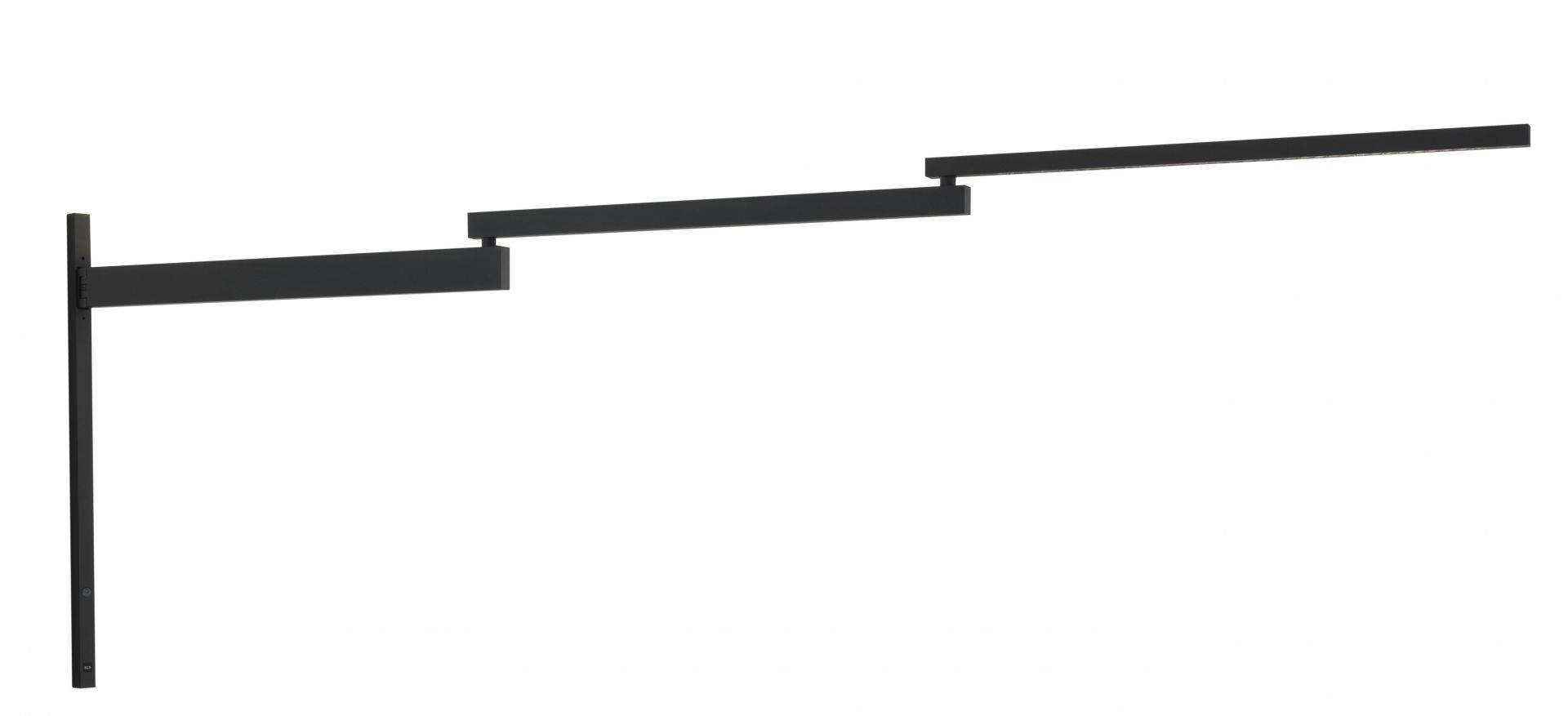 Schwarze Flos Black Flag Wandleuchte mit drehbarem Arm für indirekte Beleuchtung im modernen Design.