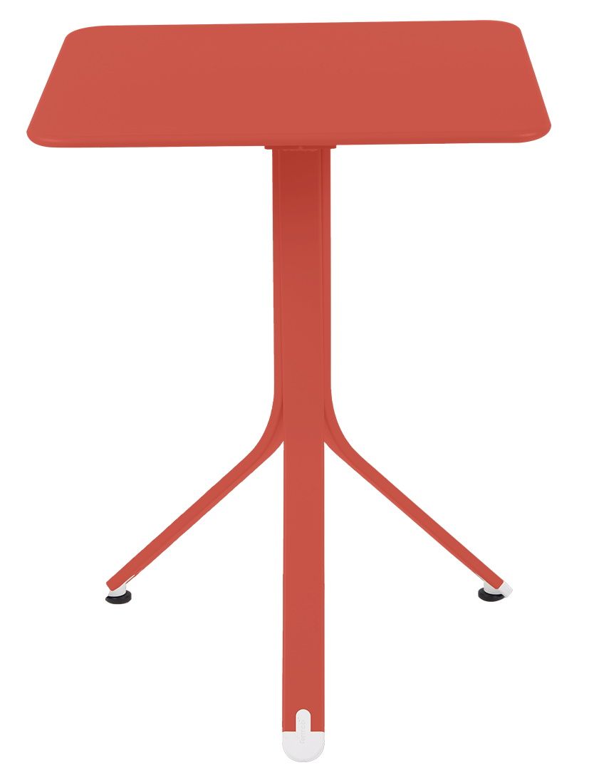Roter Rest´O Table Outdoor Tisch von Fermob, ideal für Garten, Terrasse und Balkon.