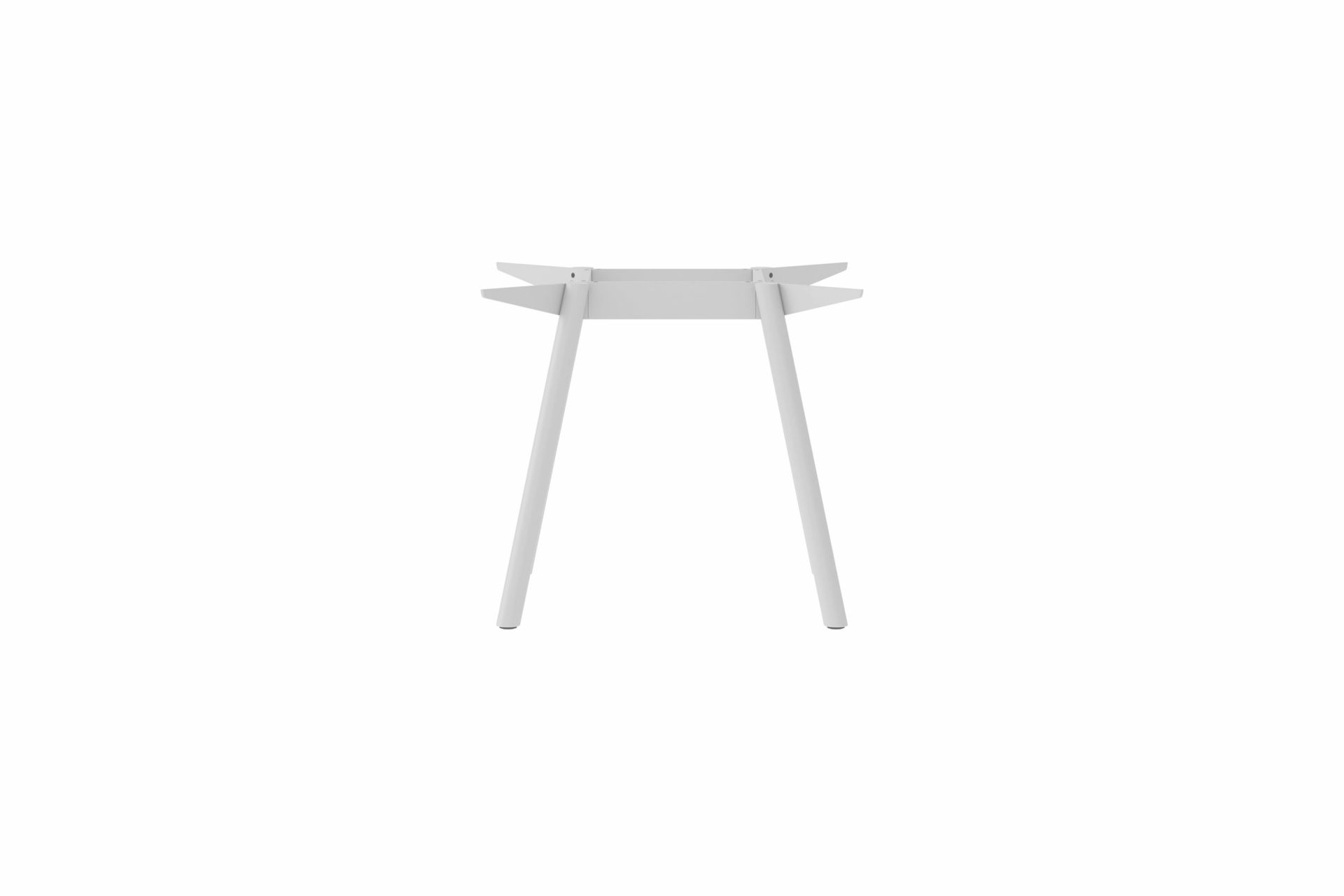Weißes Masa Tischgestell von New Tendency aus Stahl, minimalistisches Design für Esstische und Schreibtische.