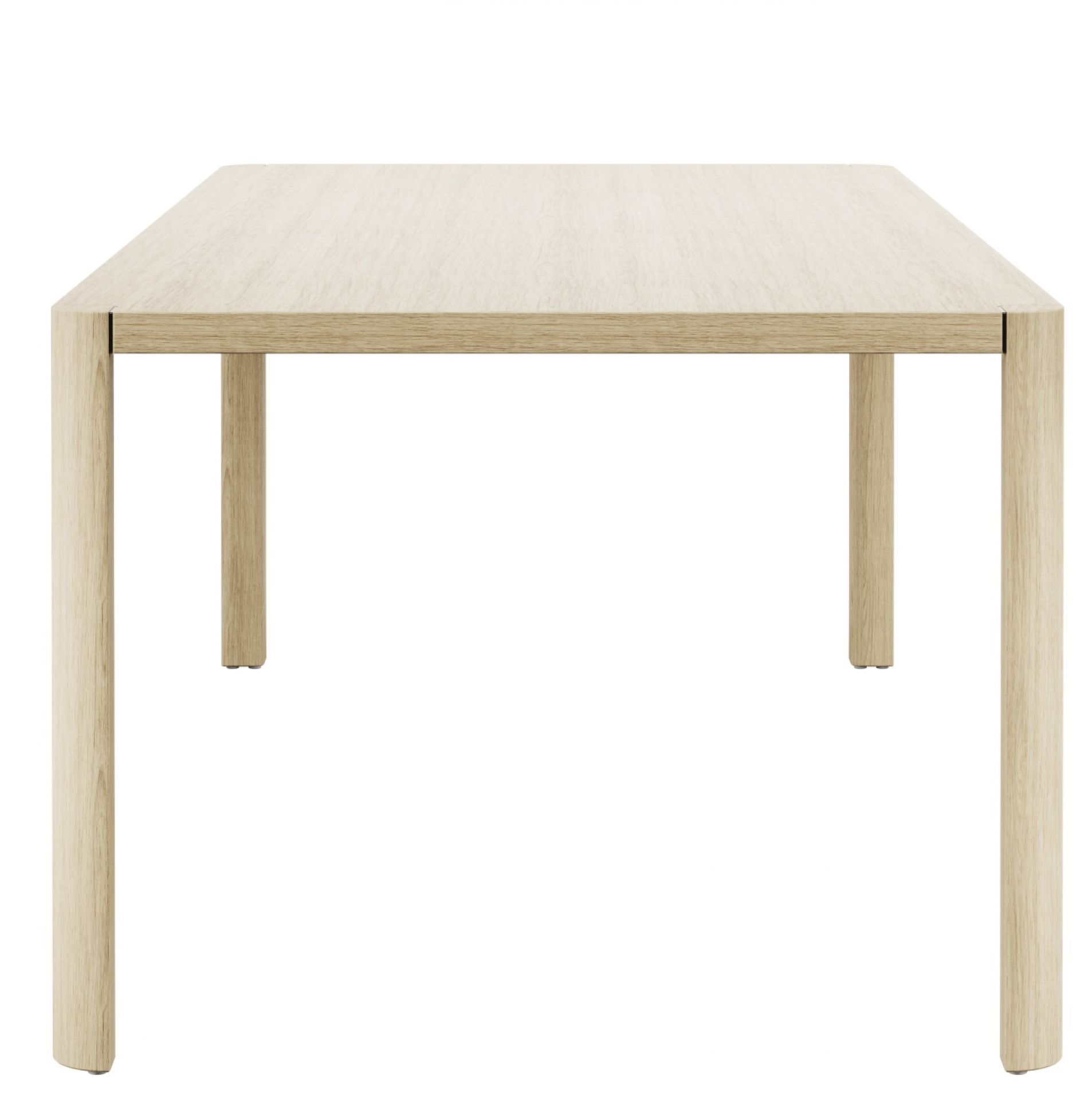 Thonet Esstisch 1140 aus hellem Holz, moderner Holztisch für Esszimmer oder Küche, Tischplatte rechteckig.