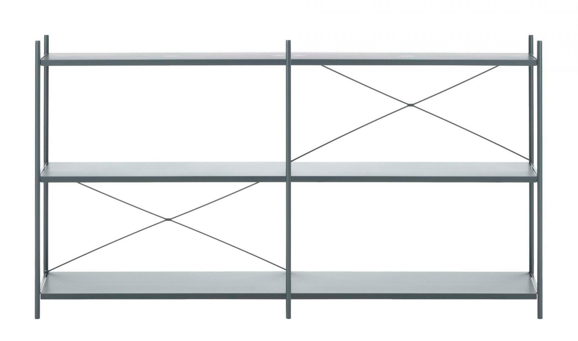 Graues Punctual Regal von Ferm Living, 2x3 Fächer, minimalistisches Design, modernes Bücherregal.