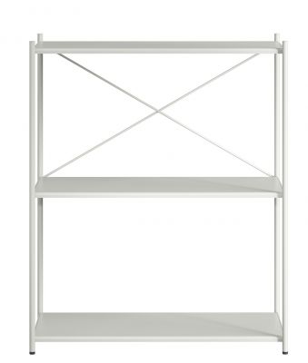 Arturo Regal: Weißes 3er Modul Regal von novoform, modernes Design für Wohnzimmer und Büro.