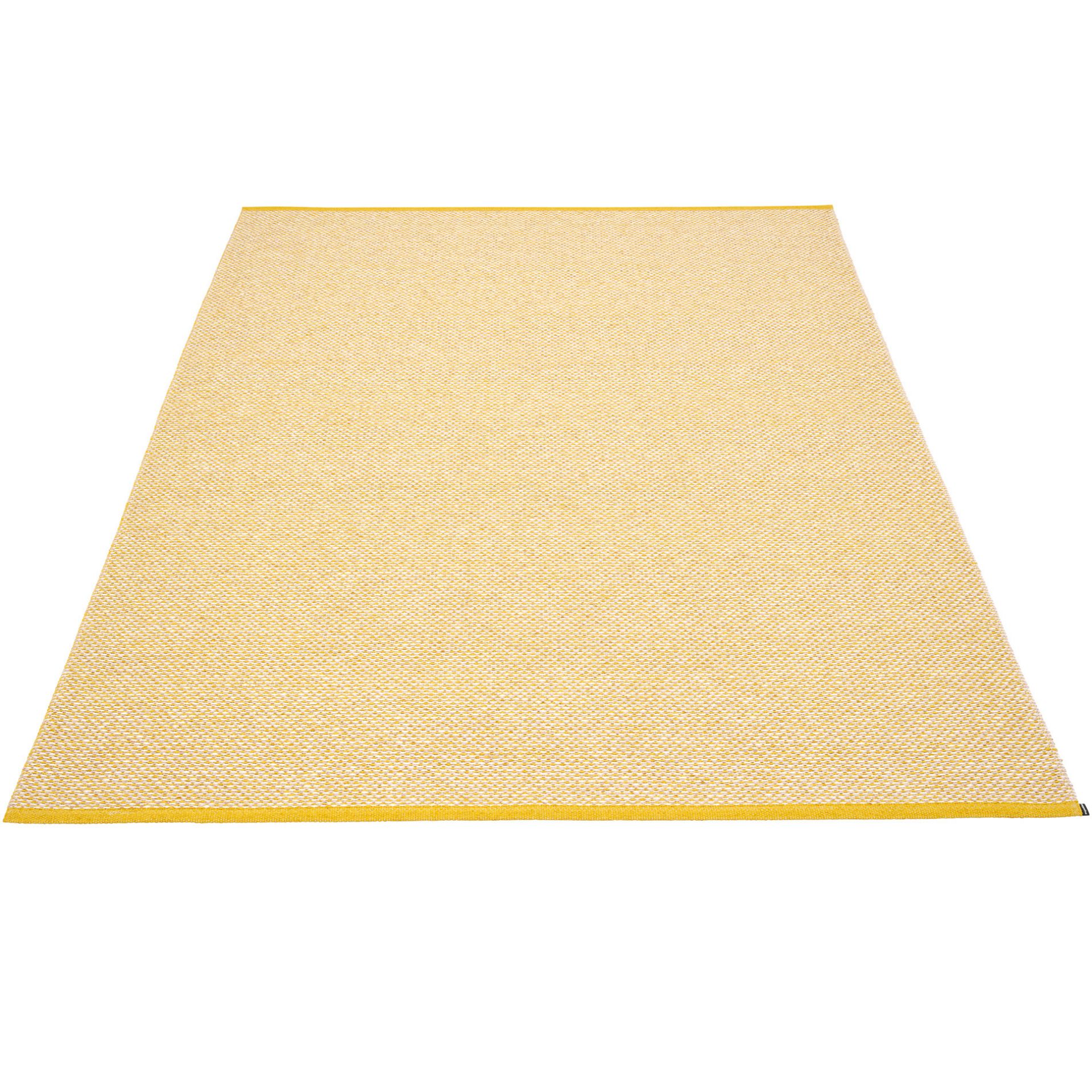 Effi Kunststoffteppich Pappelina in Senfgelb, Größe 180x260 cm, gewebter Teppich für Innen und Außen.