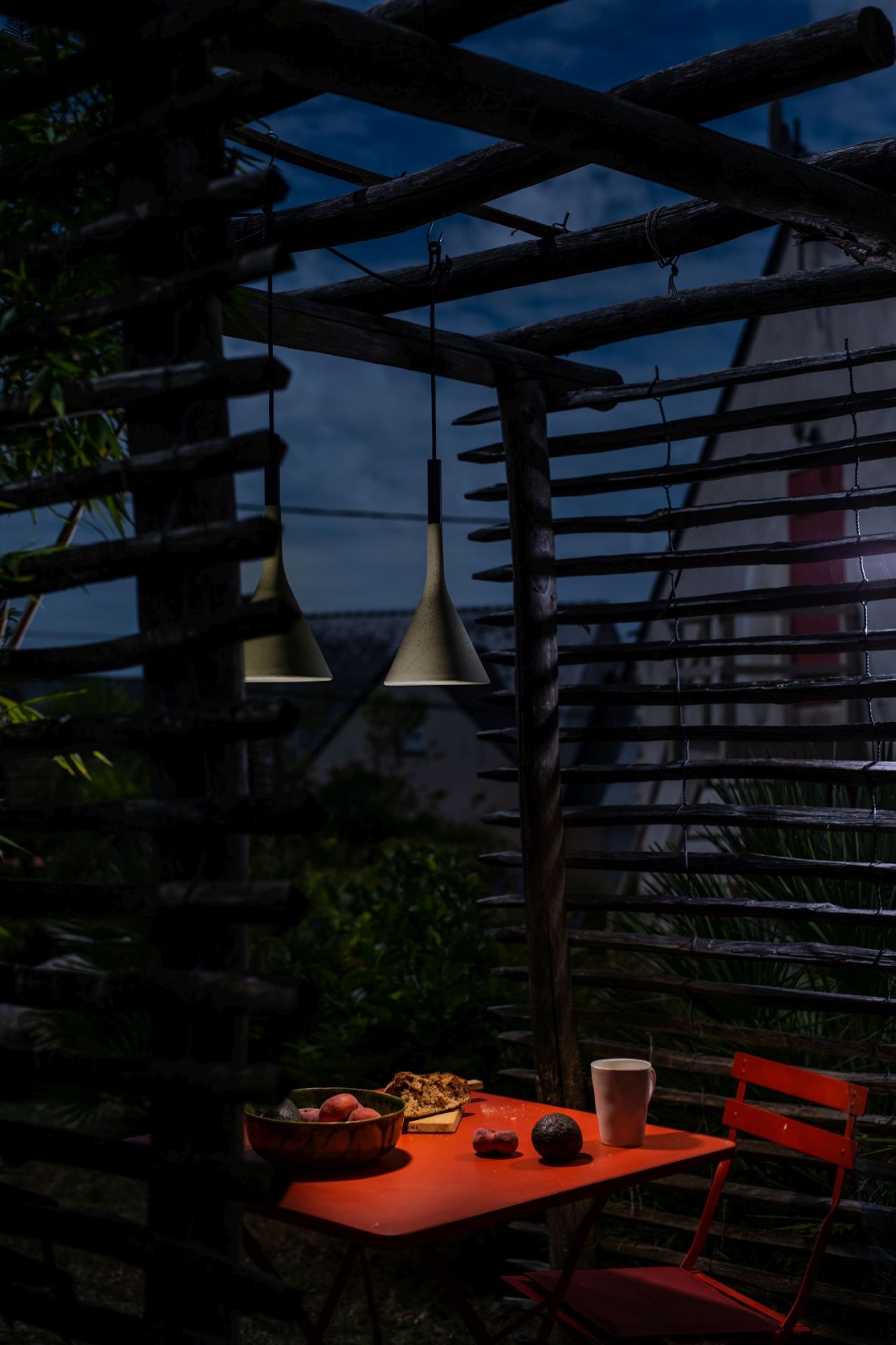 Aplomb Outdoor LED-hanglamp Grau Foscarini