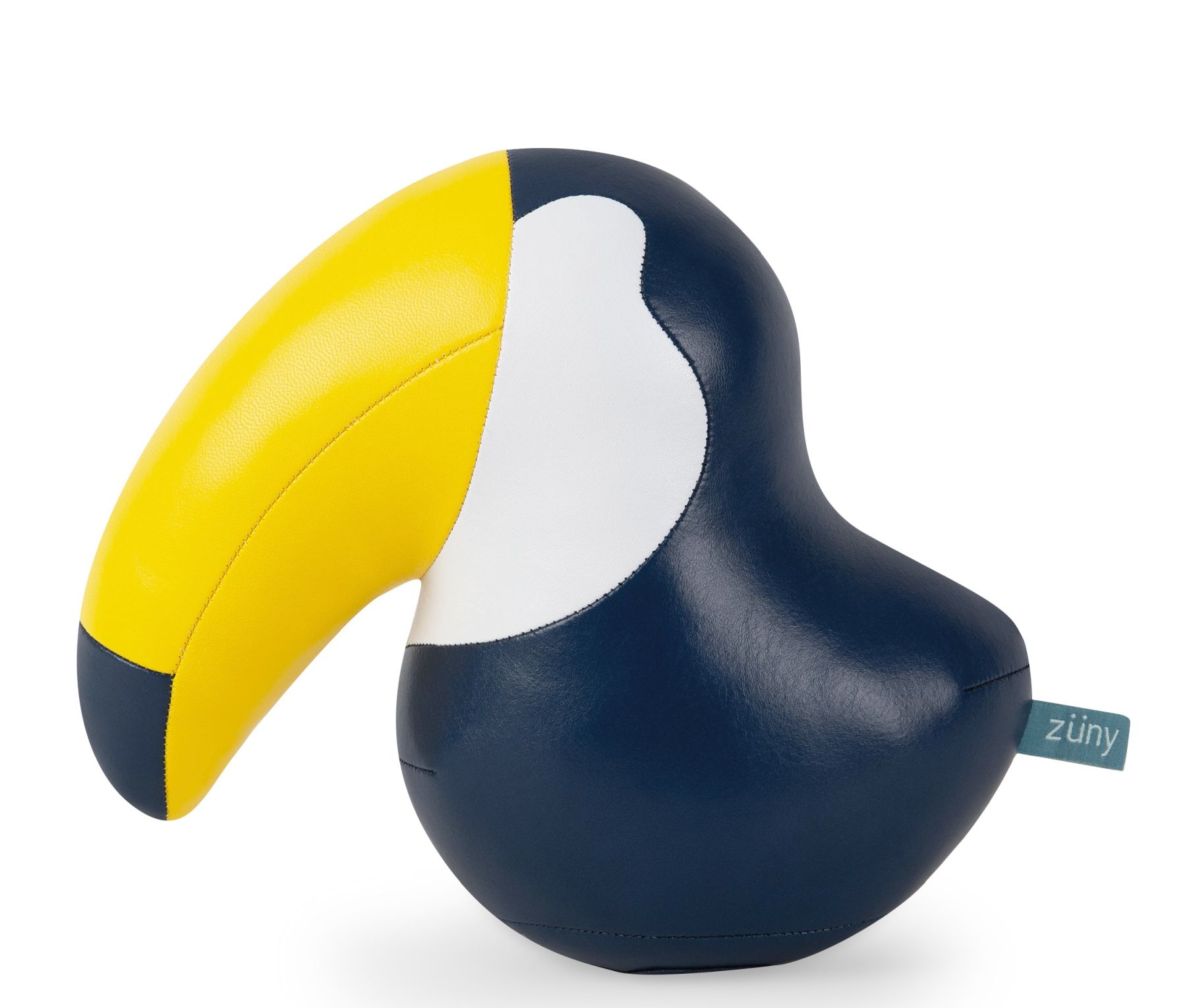 Buchstütze Toucan Toco: Dekorativer, mitternachtsblauer und gelber Buchhalter in Form eines Tukans von Züny.