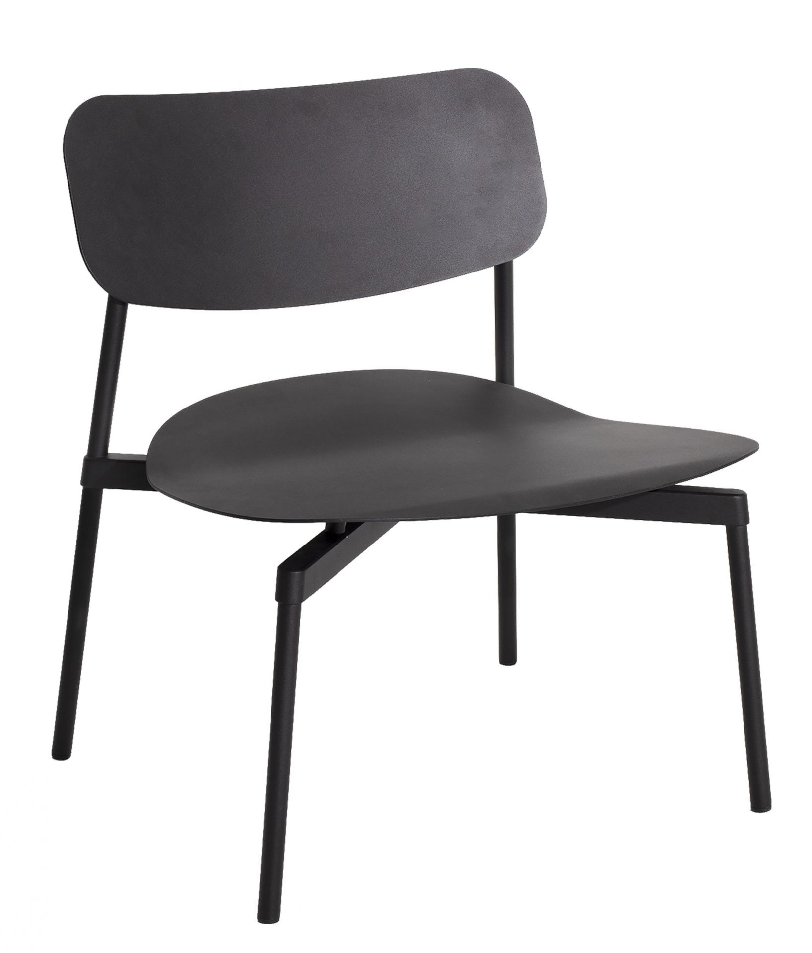 Schwarzer Fromme Lounge Chair Sessel von Petite Friture, moderner Designstuhl für Wohnzimmer und Büro.