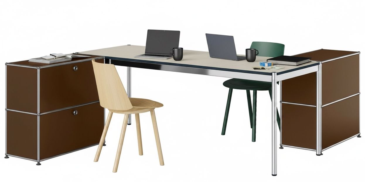 Tafel met opbergelementen USM Haller