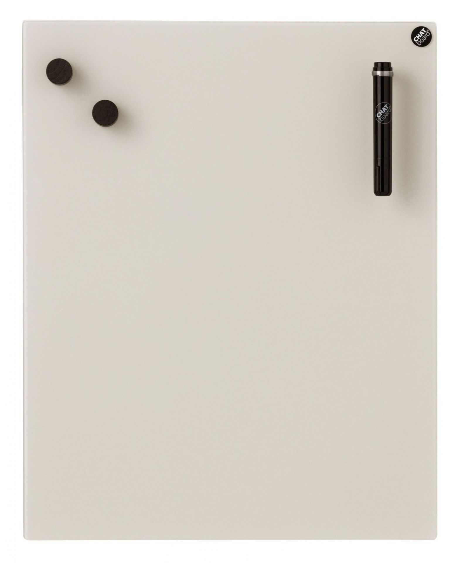 Weiße Chat Board Glastafel für die Wand, magnetisch, mit Stift und Magneten.
