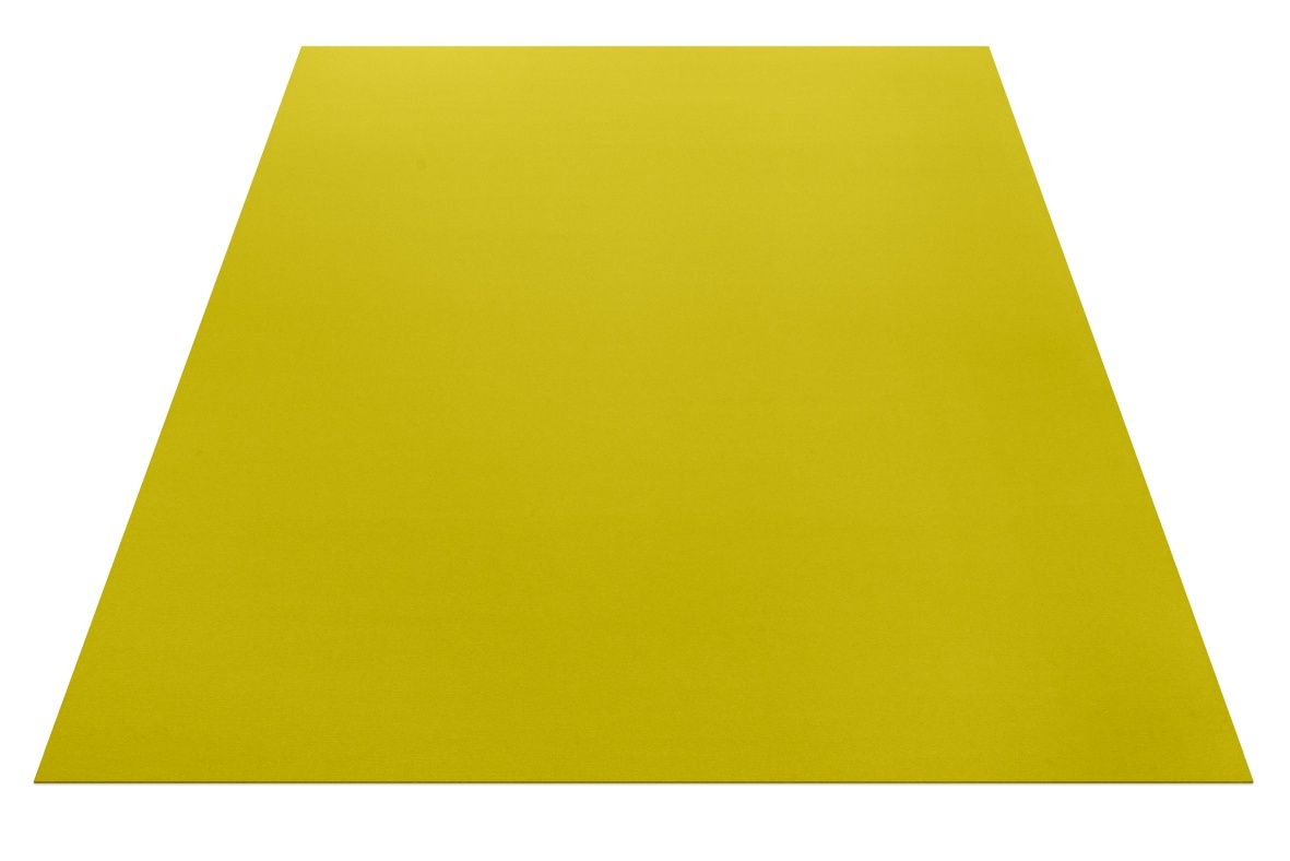 Rechteckiger, gelber Teppich von Hey-Sign aus Wollfilz, ideal für Wohnzimmer und Schlafzimmer.