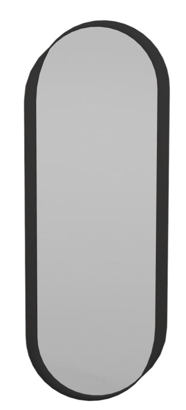 Kimo Wandspiegel von Schönbuch, länglicher Spiegel mit abgerundeten Ecken und dunklem Rahmen.